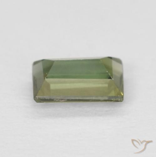 0.25캐럿 천연 Medium Light Green 코너루파인, 바게트, VVS