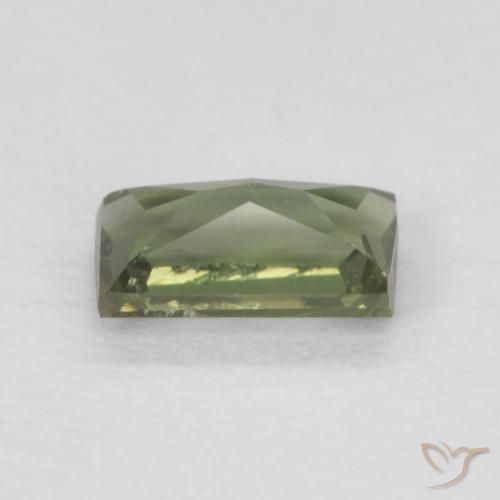 0.25캐럿 천연 Medium Dark-Green 코너루파인, 바게트, VVS