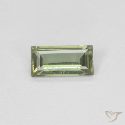 0.24ct 자연스러운 Medium Light Green 코너루파인, 바게트, VVS