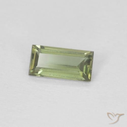 0.24캐럿 천연 Medium Light Green 코너루파인, 바게트, VVS