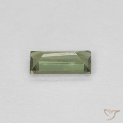 0.24캐럿 천연 Medium Light Green 코너루파인, 바게트, VVS