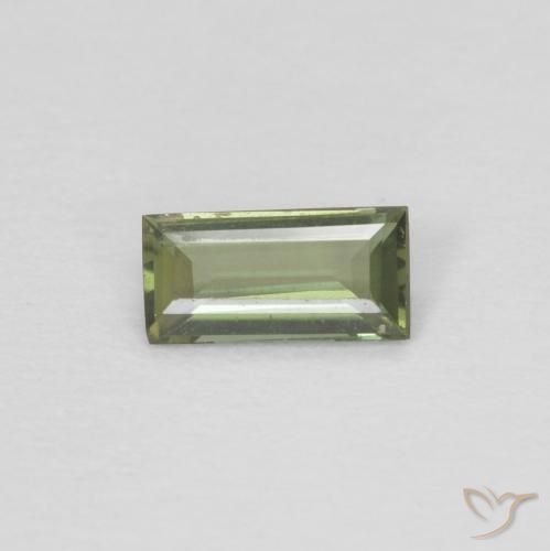 0.20ct 자연스러운 딥그린 코너루파인, 바게트, VVS