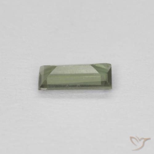 0.20캐럿 천연 딥그린 코너루파인, 바게트, VVS