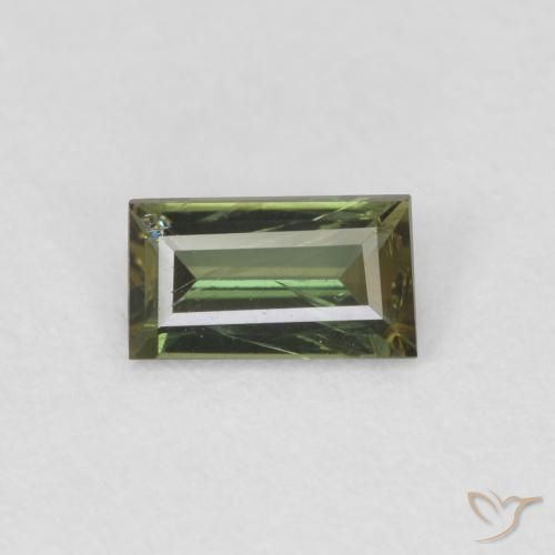 0.40ct 자연스러운 Medium Light Green 코너루파인, 바게트, VS