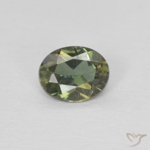 0.26ct 자연스러운 갈색을 띤 녹색 코너루파인, 타원형, VVS-VS