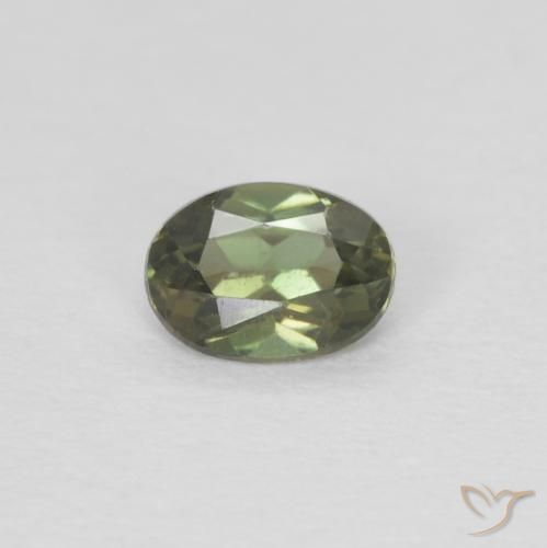 0.23ct 자연스러운 포레스트 그린 코너루파인, 타원형, VVS-VS
