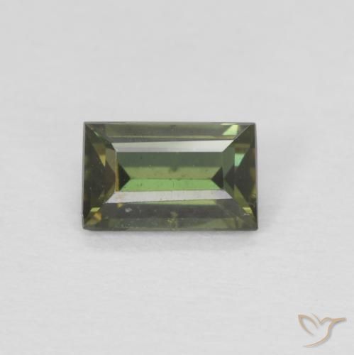 0.27ct 자연스러운 갈색을 띤 녹색 코너루파인, 바게트, VS
