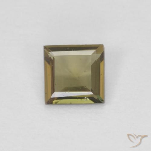 0.25ct 자연스러운 어스 그린 코너루파인, 정사각형, VS