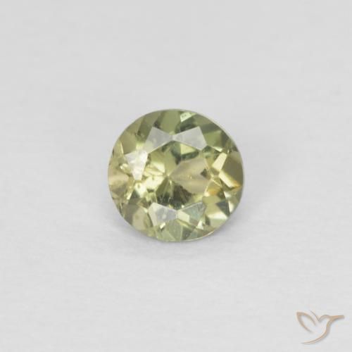 0.20ct 자연스러운 세이지 그린 코너루파인, 둥근, VS