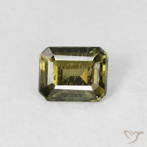 0.39ct 자연스러운 연한 초록색 코너루파인, 에메랄드 컷, VS-SI