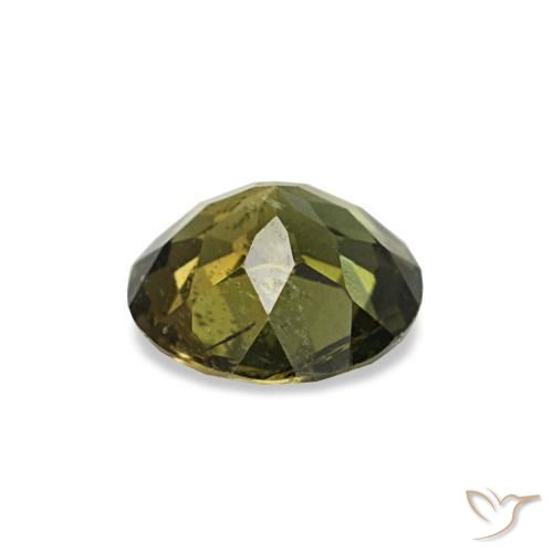 0.40캐럿 천연 갈색빛 그린 코르네루핀, 라운드 컷, 4.70 mm, VS-SI