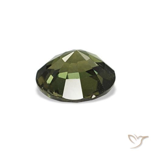 0.64캐럿 천연 딥 그린 코르네루핀, 라운드 컷, 5.52 mm, VS