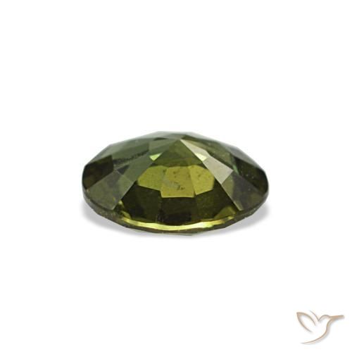 0.35캐럿 천연 Medium Dark-Green 코르네루핀, 라운드 컷, 4.79 mm, VS