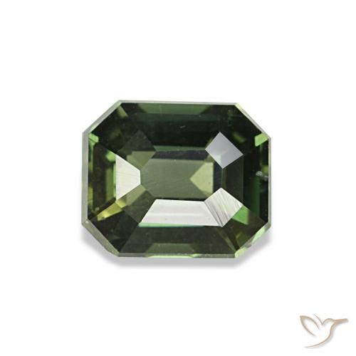 0.47캐럿 천연 흙빛 녹색 코르네루핀, 에메랄드 컷, 4.7×4 mm, VS