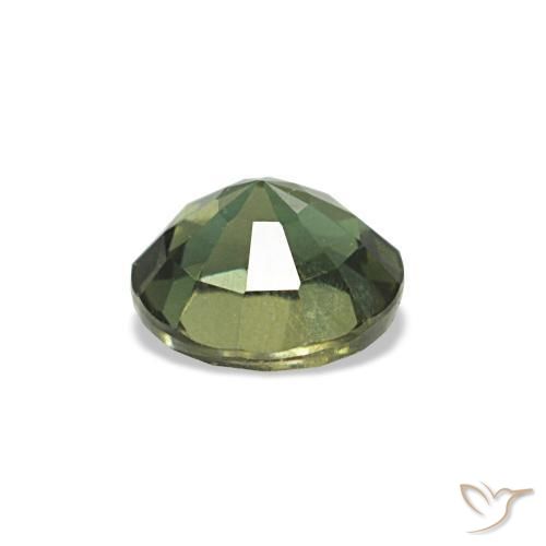 0.42캐럿 천연 딥 그린 코르네루핀, 라운드 컷, 4.49 mm, VVS-VS