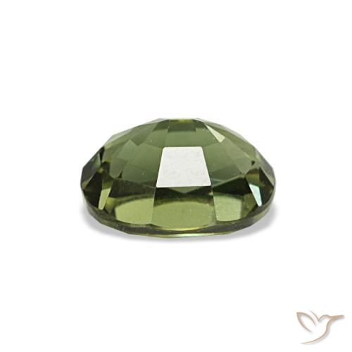 0.61캐럿 천연 딥 그린 코르네루핀, 타원형 컷, 5.5×4.5 mm, VVS