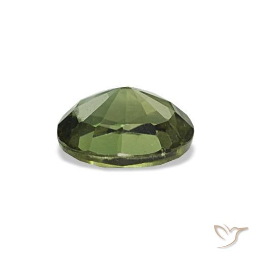 0.63캐럿 천연 포레스트 그린 코르네루핀, 타원형 컷, 5.6×4.9 mm, VVS