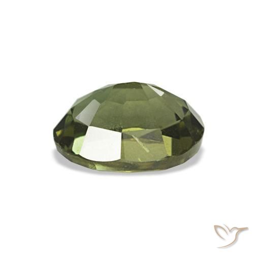 0.87캐럿 천연 딥 그린 코르네루핀, 타원형 컷, 6.3×5.2 mm, VVS