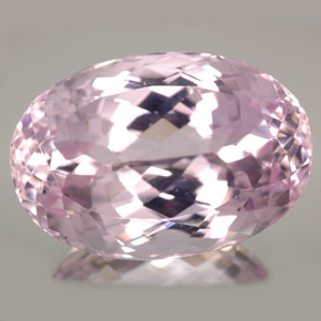 32.28캐럿 천연 핑크 쿤자이트, 타원형 컷, 22.8×15.5 mm, IF