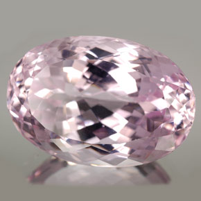 32.28캐럿 천연 핑크 쿤자이트, 타원형 컷, 22.8×15.5 mm, IF