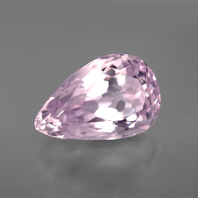 5.93캐럿 천연 핑크 쿤자이트, 배 모양, 13.7×8.9 mm, VS