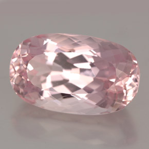 14.83캐럿 천연 핑크 쿤자이트, 타원형 컷, 18.6×11.3 mm, IF
