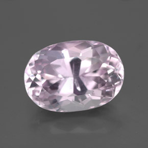 6.89캐럿 천연 핑크 쿤자이트, 타원형 컷, 13.5×9.5 mm, VS