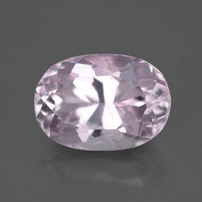 6.89캐럿 천연 핑크 쿤자이트, 타원형 컷, 13.5×9.5 mm, VS