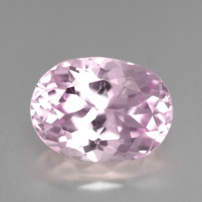 7.13캐럿 천연 핑크 쿤자이트, 타원형 컷, 13.6×10.1 mm, VS