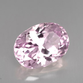 7.13캐럿 천연 핑크 쿤자이트, 타원형 컷, 13.6×10.1 mm, VS