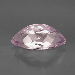 13.87캐럿 천연 핑크 쿤자이트, 마퀴즈, 21.4×10.1 mm, VVS