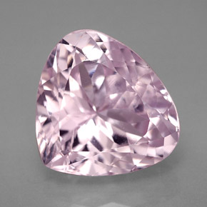 12.07캐럿 천연 핑크 쿤자이트, 배 모양, 15.2×13.9 mm, VS-SI
