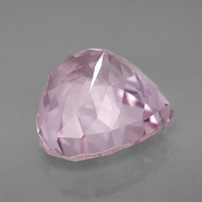 12.07캐럿 천연 핑크 쿤자이트, 배 모양, 15.2×13.9 mm, VS-SI