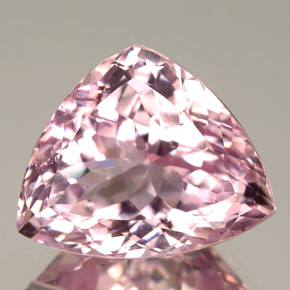 19.97캐럿 천연 핑크 쿤자이트, 트릴리언, 18.4×15.1 mm, VVS
