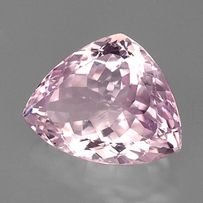 18.82캐럿 천연 핑크 쿤자이트, 트릴리언, 19.4×15.5 mm, VS