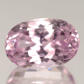 7.49캐럿 천연 핑크 쿤자이트, 타원형 컷, 13.6×9.1 mm, VVS-VS