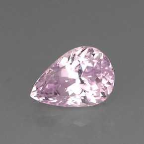 11.06캐럿 천연 핑크 쿤자이트, 배 모양, 16.2×11.3 mm, VS-SI