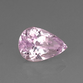 11.06캐럿 천연 핑크 쿤자이트, 배 모양, 16.2×11.3 mm, VS-SI