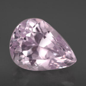 8.08캐럿 천연 핑크 쿤자이트, 배 모양, 13.9×10.4 mm, VS