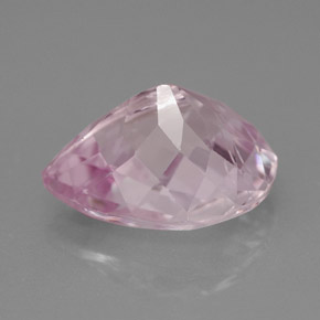 5.18캐럿 천연 핑크 쿤자이트, 배 모양, 12.5×9.7 mm, VS