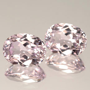캐럿 천연 핑크 쿤자이트 보석, 타원형 컷, 9.2×7.1 mm, VVS