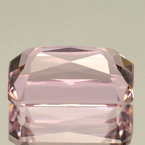 1.94캐럿 천연 핑크 쿤자이트, 에메랄드 컷, 9.3×5.5 mm, VVS