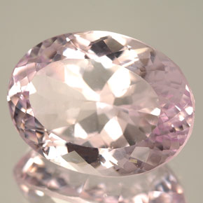 14.09캐럿 천연 핑크 쿤자이트, 타원형 컷, 17×12.6 mm, IF