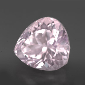 9.71캐럿 천연 핑크 쿤자이트, 배 모양, 12.8×12.1 mm, VVS-VS