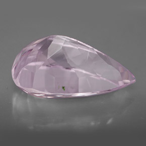 11.22캐럿 천연 핑크 쿤자이트, 배 모양, 18.5×11.6 mm, VVS