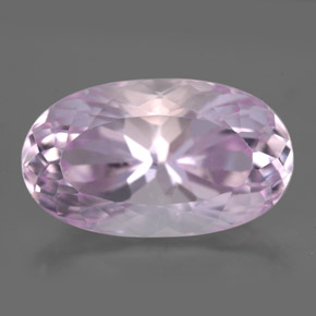 11.37캐럿 천연 핑크 쿤자이트, 타원형 컷, 17.4×10.2 mm, SI