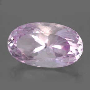 11.37캐럿 천연 핑크 쿤자이트, 타원형 컷, 17.4×10.2 mm, SI