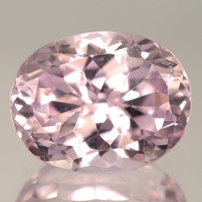 10.19캐럿 천연 핑크 쿤자이트, 타원형 컷, 14.6×11.5 mm, VVS