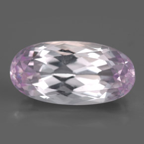 10.93캐럿 천연 핑크 쿤자이트, 타원형 컷, 18.6×9.4 mm, VS-SI