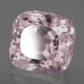 9.45캐럿 천연 핑크 쿤자이트, 쿠션 컷, 12.2×11.3 mm, VS